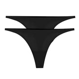 INTIMO SECRETS Bamboo Silk Seamless Thongs – Sexy V-Waist Antibacterial G-String & Breathable Soft Lingerie