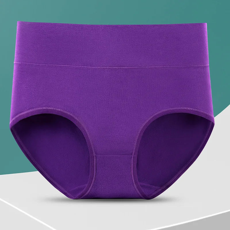 INTIMO SECRETS 4PCS High Waist Cotton Panties – Plus Size Women L-5XL